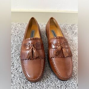 Johnston & Murphy Brown Tassel Loafers NWOB – Genuine Leather Dress Shoes